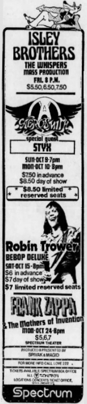 24/10/1977Spectrum theater, Philadelphia, PA [1]